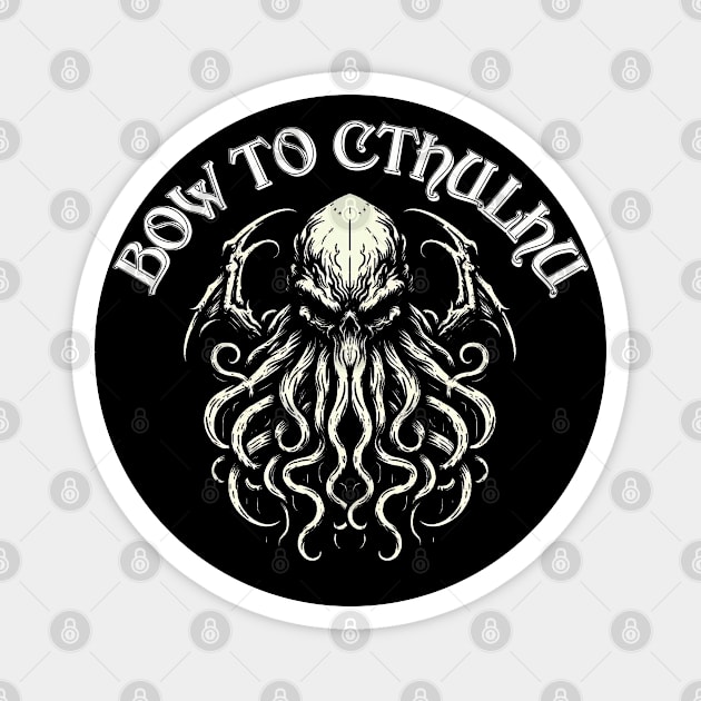 Creepy and Goth Cthulhu Magnet by MetalByte